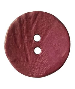 Carte de 1 bouton rond imitation bois 2 trous 30mm - Prym Rouge Bordeaux