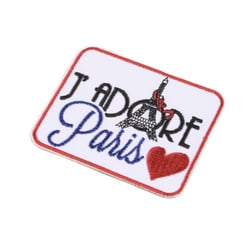 Ecusson thermocollant Paris j'adore paris 5cm x 6cm