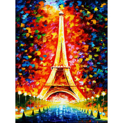 MégaCréa DIY - Peinture au numéro Tour Eiffel 30 x 40 cm
