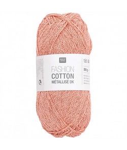 Fil à tricoter FASHION COTTON MÉTALLISÉ DK - Rico Design 24 Rose