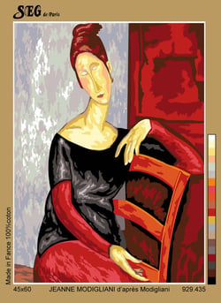 Canevas antique Jeanne de Modigliani 45x60cm