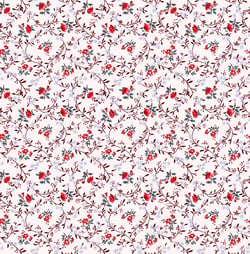 Tissu Coton imprimé Fleuris Afonso sur fond Rose pâle