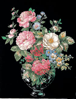 Canevas Pénélope Antique Vase de fleurs 65x80cm