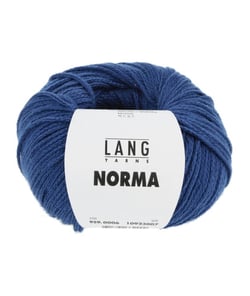 Pelote de coton à tricoter Norma - Lang Yarns 6 Bleu