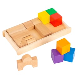 Apprendre Les Mathématiques – Construisez les blocs – jeu Montessori - Educo - Orange
