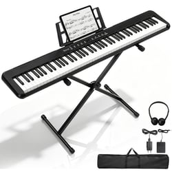 Clavier piano électronique - LALAHO - 88 touches - MIDI USB - 2000+ sons et rythmes - Support X + pédale
