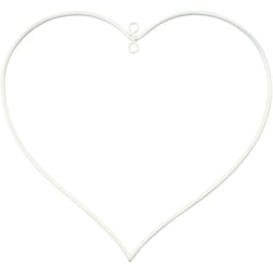 Coeur, dim. 13x13 cm, ép. 2,5 mm, blanc, 10 pièces/ 1 Pq.