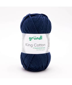 Pelote de Coton à tricoter KING COTTON - Grundl 41 Bleu