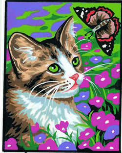 Kit canevas Chat 20x25cm