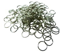 50 Anneaux ouverts 8mm métal couleur argent vieilli