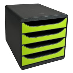 Module de classement Big Box 4 tiroirs Iderama - Vert anis - Exacompta