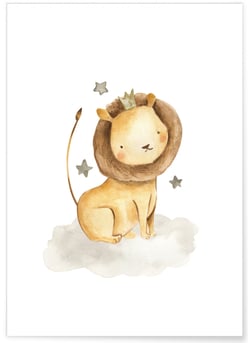 Affiche Bébé Lion | A3 : 29,7x42cm