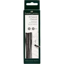 Lot de 5 fusains naturels Pitt FABER-CASTELL - Diamètre 3-6 mm