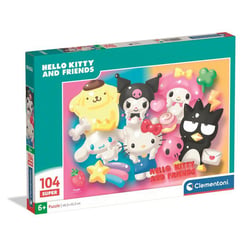 Puzzle 104 pièces - Hello Kitty et ses Amis - Rose -Clementoni