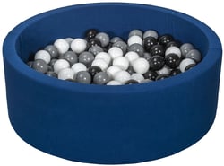 Piscine à balles Aire de jeu + 200 balles bleu marine noir,blanc,gris - Velinda