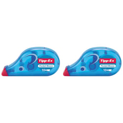 Rouleau correcteur TIPP-EX Pocket Mouse - 4,2 mm x 10 m - Bleu translucide - Lot de 2