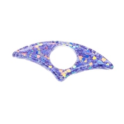 Bague de lecture en résine forme arc cœur-multicolore