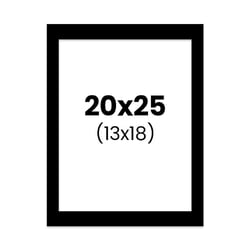 Passe-partout - Noir - 20x25cm - Photo 13x18cm - Pour cadre - Encadrement
