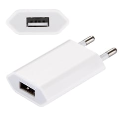 Chargeur Secteur Adaptateur USB Blanc Iphone 3G 3Gs 4 4S 5 Smartphones Universel