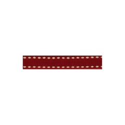 Bobine 25m galon polyester Tiret bordeaux 10mm