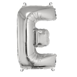 Ballon Lettre E, 40cm, 1pce. , argent