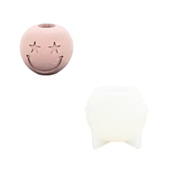 Moule en silicone 9,5 cm x 7,5 cm - Bougeoir sourire étoile