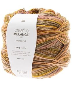 Pelote de laine Creative Melange Aran Wonderball - 200 GR - Rico Design 02 Jaune