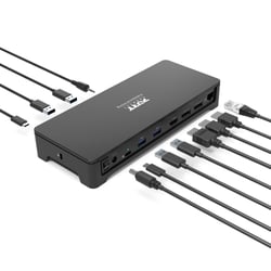 PORT Connect Station d'accueil Triple écrans 3 X 4K USB-A / USB-C 100W 10 périphériques