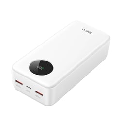 Bwoo Batterie Externe 30000mAh USB-C et 2xUSB Écran LCD - Bwoo Blanc Blanc