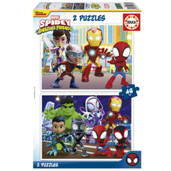 Puzzle 2 x 48 pcs – Spidey et ses amis - Educa Borras - Bleu