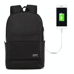 Sac À Dos Ordinateur USB Grande Capacité Résistant Pour 15.6 Pouces Noir YONIS