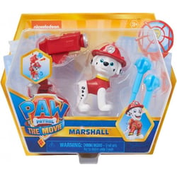 Pat patrouille marcus avec son et sac a dos transportable - figurine chien - paw patrol the movie - spin master - 20130317
