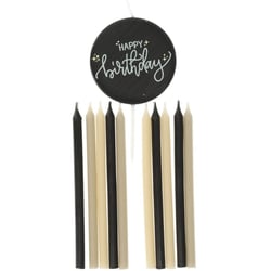 Ensemble de Bougies - Crème Noir - 9,5 cm