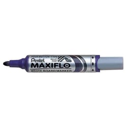 Lot de 12 marqueurs tableau blanc - PENTEL - Pointe ogive 2,5 mm - Violet - MAXIFLO MWL5M