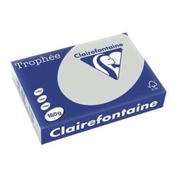 Ramette de papier - A4 - Gris acier - 160g - Impression - 250 feuilles - Clairefontaine Trophée