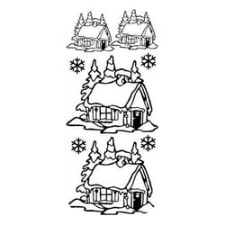 1 planche de stickers autocollants peel off doré NOEL CHALET 7058