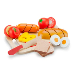 Planche d'aliments en bois à découper - New Classic Toys