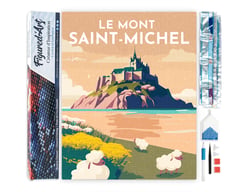 Diamond Painting Broderie Diamant Figured’Art 40x50cm toile entière roulée avec diamants carrés - Affiche Poster Mont Saint-Michel