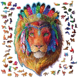 Wooden City Puzzle: MYSTIC LION 505/80, en bois, 8+