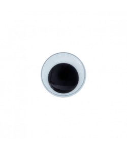 Oeil MOBILE Noir/blanc pour peluches diam.15mm - Union Knopf Noir