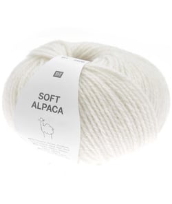 Pelote de laine et Alpaga SOFT ALPACA - Rico Design 11 Crème