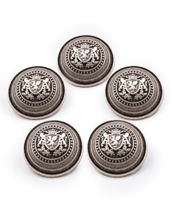 Lot De 5 Boutons Officier