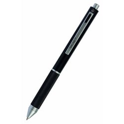 Stylo à bille - 3 couleurs + mine graphite - Embout gomme - Métal noir - ONLINE