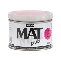 Peinture acrylique - Extra mate - Rose fluo - Pébéo - Mat Pub - 500ml