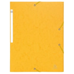Chemise 3 rabats à élastiques Maxi Capacity carte lustrée 600g/m2 Scotten ®- A4 - Jaune - x 25 - Exacompta