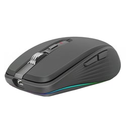 Souris Gaming Sans Fil Silencieuse 6 Boutons Dual Mode Rechargeable Blanc Noir YONIS