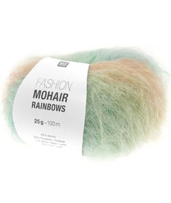 Pelote de laine et mohair FASHION MOHAIR RAINBOWS - 25GR - Rico Design 01 multicolore Pastel