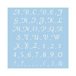 Pochoir, Écriture classique 2, 30x30 cm, 1 pce