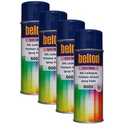 Lot de 4 sprays de peinture Belton Spectral RAL5002 Bleu outremer 400ml