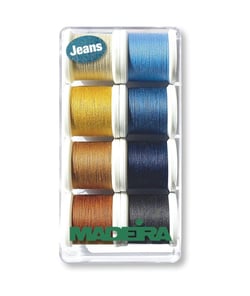 Coffret de Fils à Broder Spécial Jeans Aerofil 35 - 8 x 100m - Madeira Multicolore